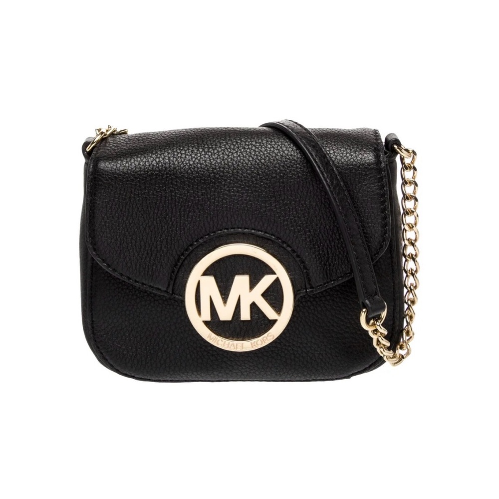 Michael Kors Black Leather Crossbody Bag